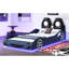 Lit simple en forme de voiture Blue Race-1814889218