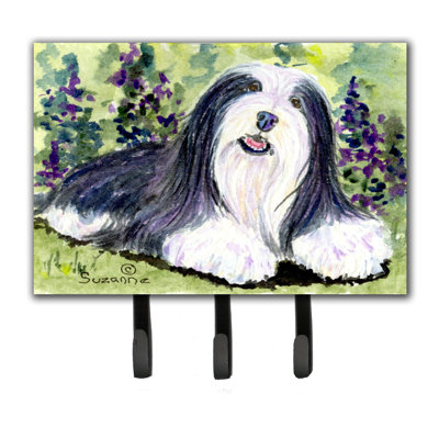 Porte-laisse collie et porte-clé barbu
