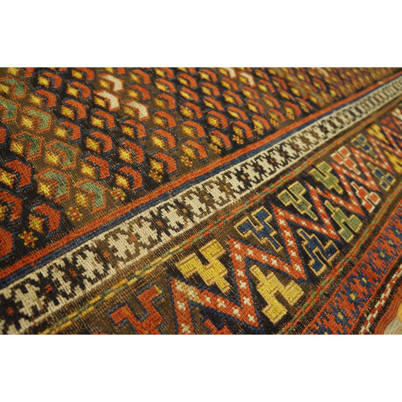 Tapis de couloir antique en laine