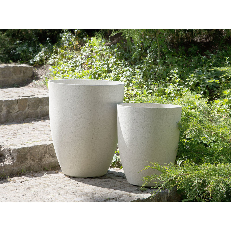 Lett Pot Planter, Off White, 52cm H x 43cm W x 43cm D