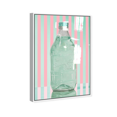 Oliver Gal Californian Summer Sip Fashion and Glam - Hand-Applied Glass Coat Framed Canvas Art
