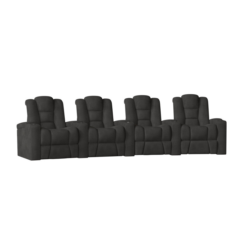 Sièges de cinéma maison (rangée de 4), Anthracite Smartsuede