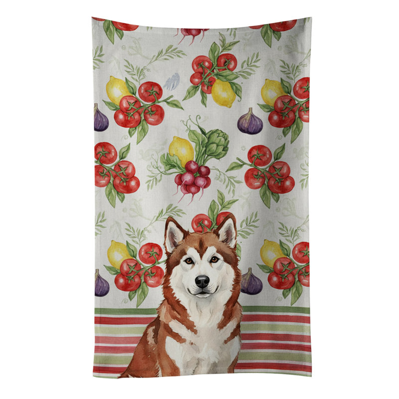 Torchon rouge et blanc Malamute Alaskan, Red/White Alaskan Malamute