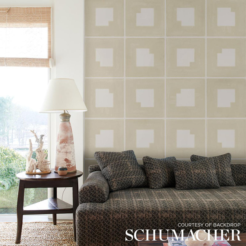 Schumacher x Backdrop Palindrome Wallpaper, Sand