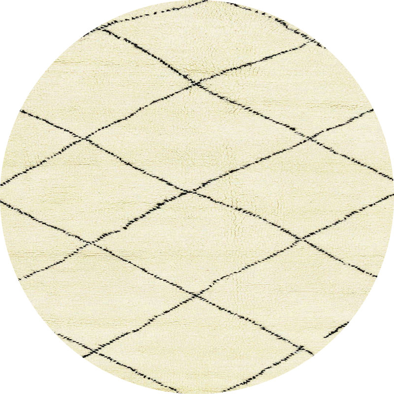 Tapis abstrait moderne 2938, Rond 7 pi