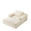 Velours côtelé de 75 pouces avec repose-pieds amovible, aucun assemblage requis, doux et délicat pour la chambre à coucher du salon, ensemble de chaise longue moelleuse, canapé-lit moderne fabriqué à la mode