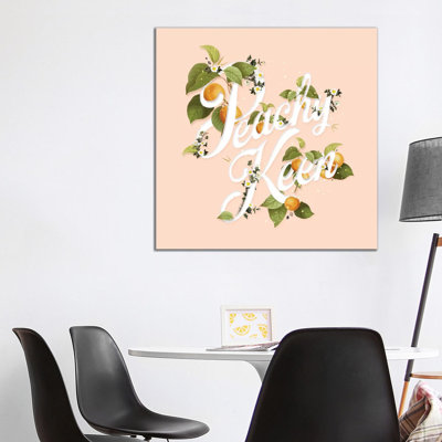 Peachy Keen by Heather Landis - Print on Canvas