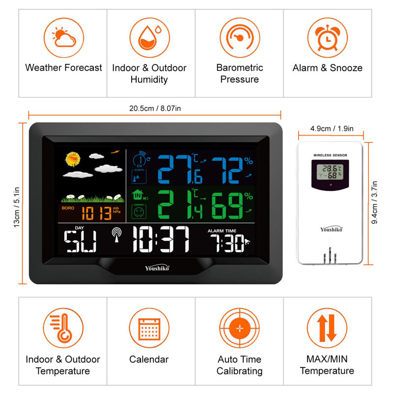 13cm Wireless Outdoor Weather Station