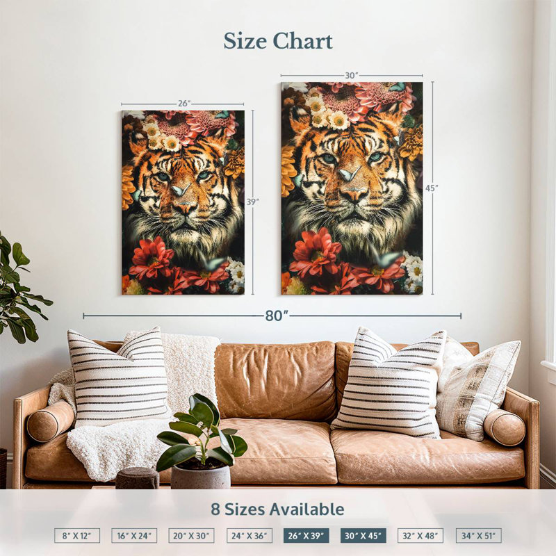 Brampt WK Tiger, 39" H x 26" W