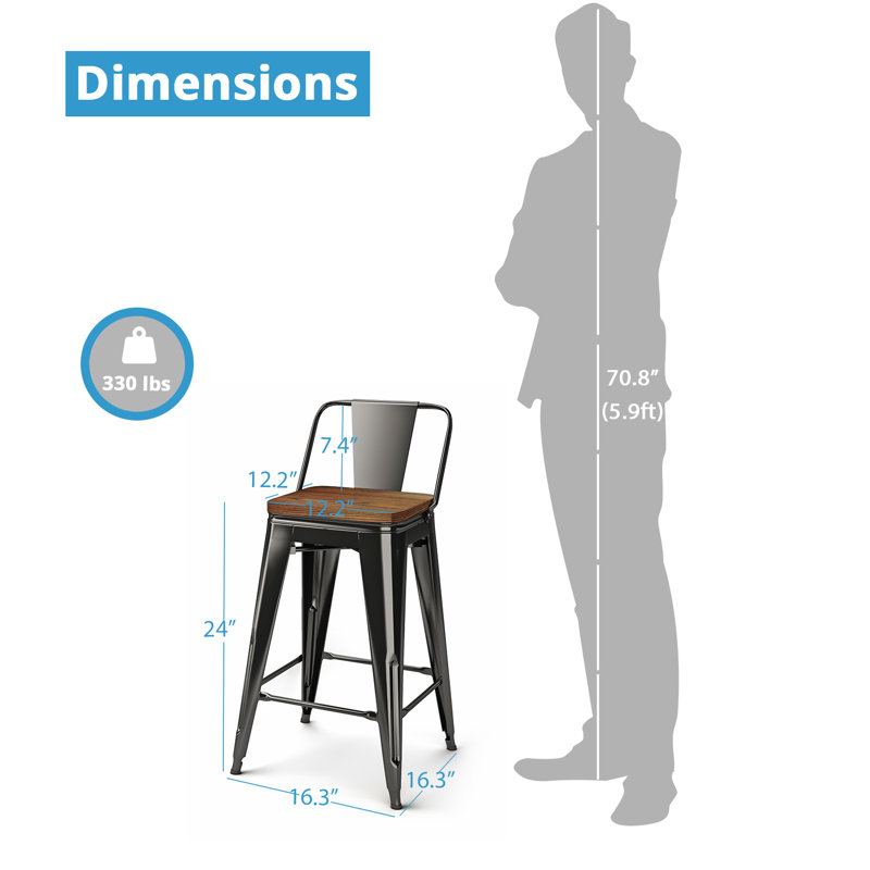 Tabouret de comptoir 24 po Kalson