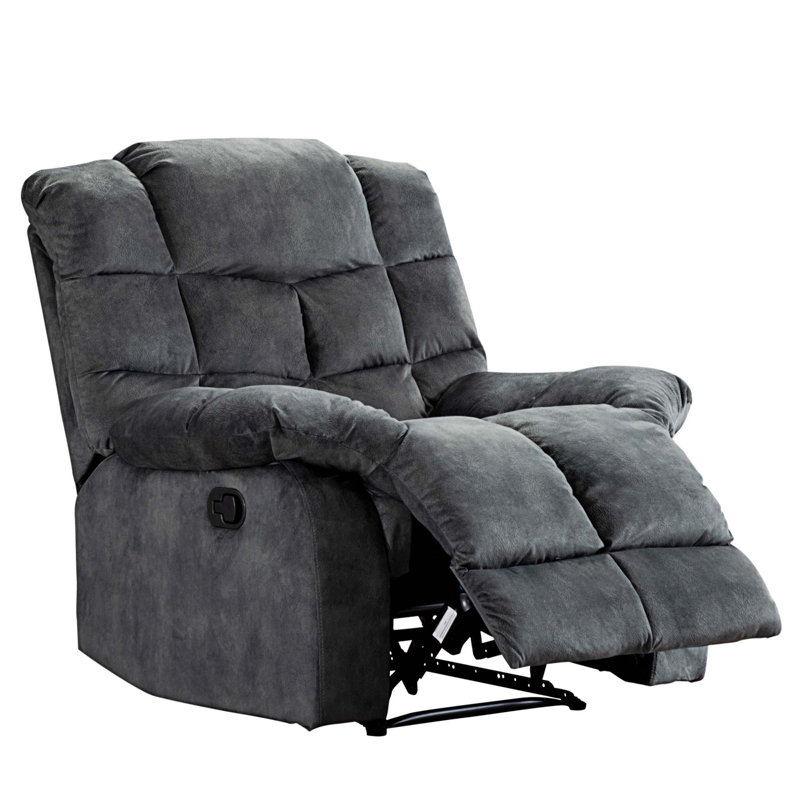 Fauteuil inclinable Arshia, Velours gris