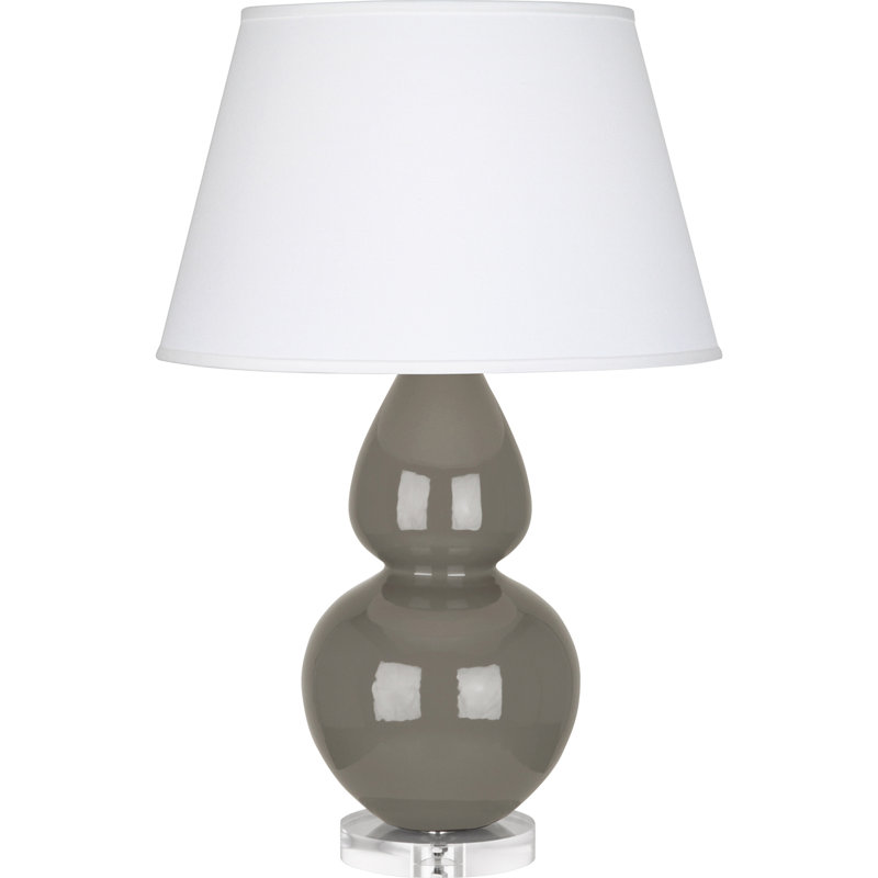 Double Gourd Lamp, Ash/Silver, 30' H X 19' W X 19'' D, Pearl