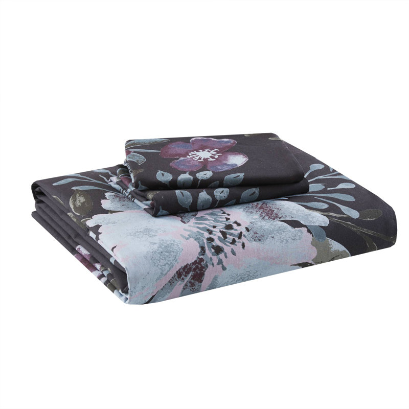 Ensemble de housse de couette en coton 3 pièces Jolene, Housse de couette double / grand + 2 taies décora