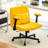 Modern Yellow Cross Office Chair With Wheels - Comfortable For Long Term Work, Adjustable Comfort, Breathable Linen, Larger Stability Linen Armrest Ideal Sitting Height, 360 Rotation, 108 130 Tilt,-727063872
