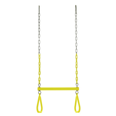 Machrus Swingan Trapeze Swing Bar with Vinyl Coated Chain - Fully Assembled