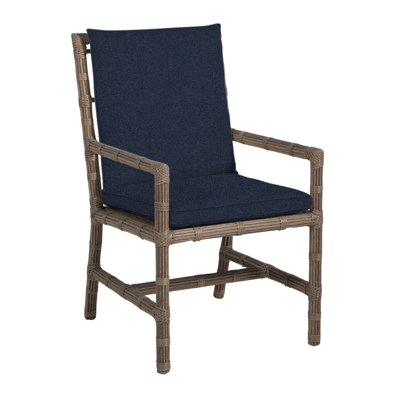Fauteuil d'extérieur en résine tressée Newport N-Dura, Welt, Indigo Intermix, Onyx