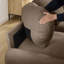 Canapé modulable 2 places en chenille avec pouf amovible