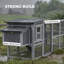 Large Chicken Coop Wooden Hen House with Covered Run Nesting Box