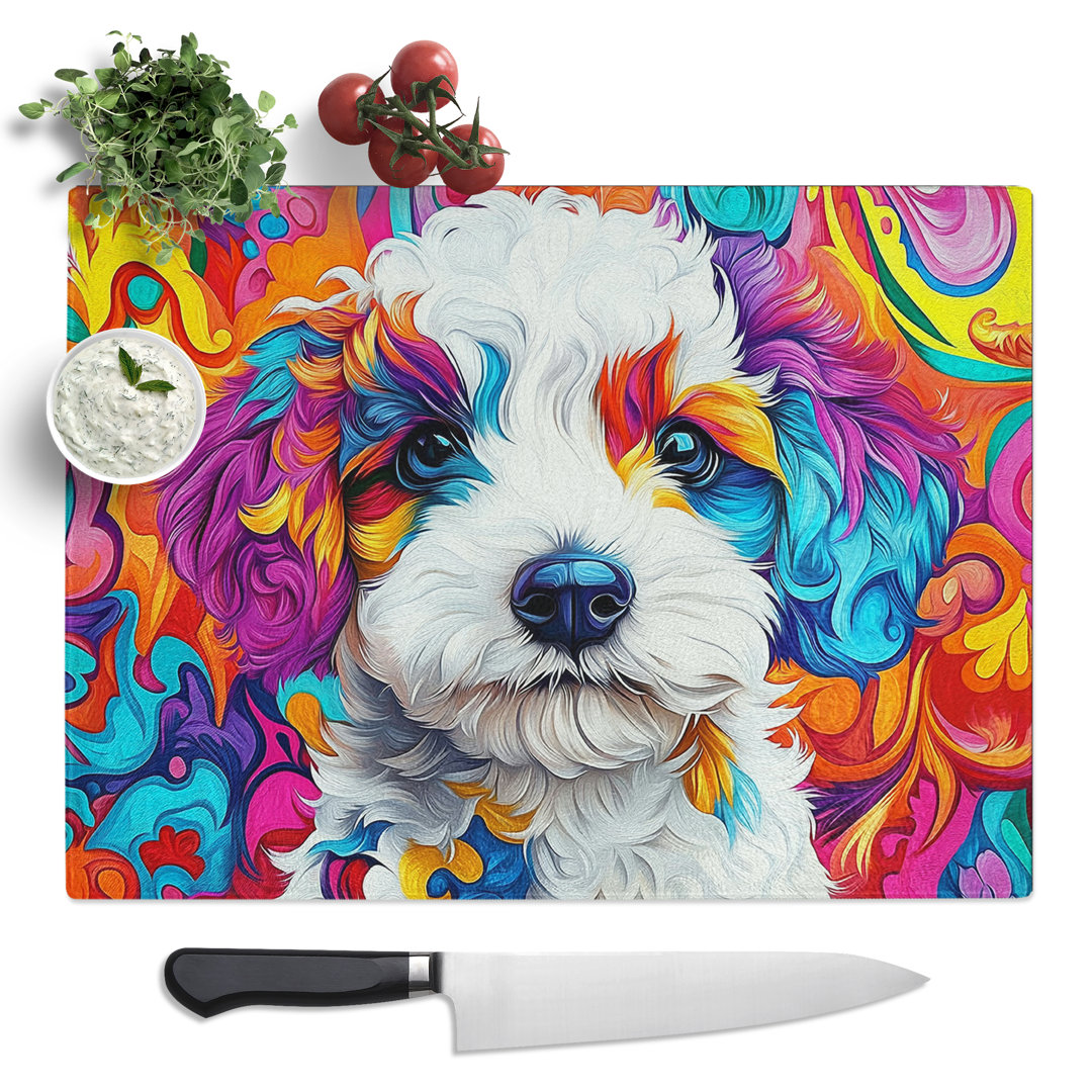 Cockapoo Dog Vol.4  Glass Chopping Board