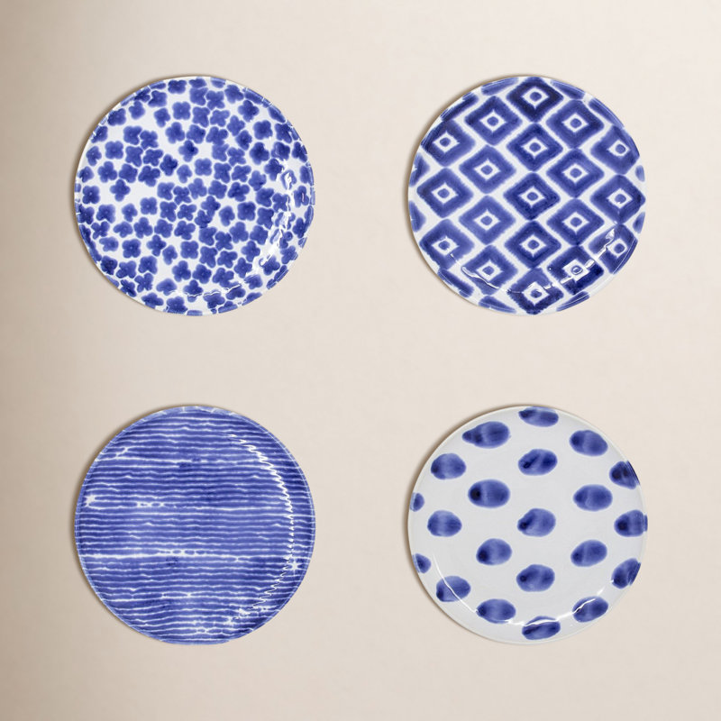 Santorini Handmade Hard Ceramic Appetizer Plate