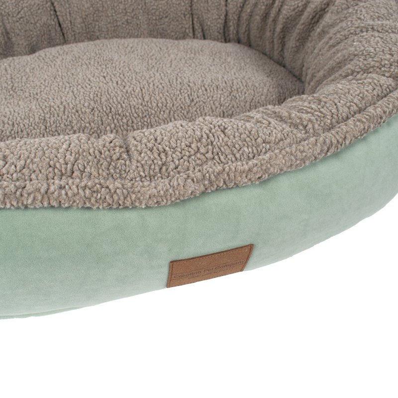 Microfiber Comfy Cup Dog Bed with Removable Cover, Large (42"w x 36"d x 10"h), Green
