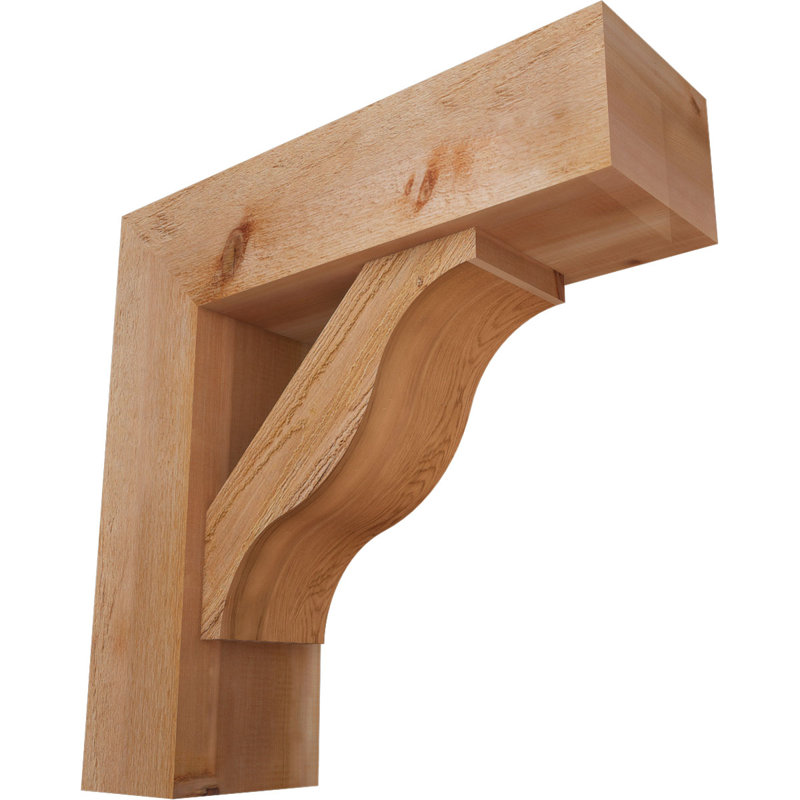 Support Funston Block avec support décalé, 26 x 26, Cèdre rouge occidental de l 8 po (scié brut)