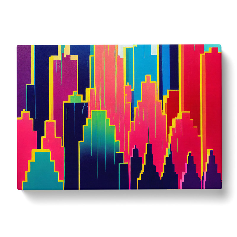 Daring Skyscraper Skyline - Wrapped Canvas Print, 35cm H x 50cm W x 3cm D