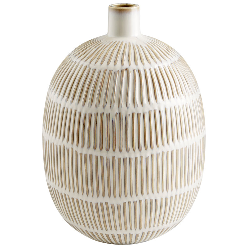 Saxon Ceramic / Porcelain Table Vase, 10.75'' H x 7.5'' W x7.5'' D