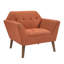 Fauteuil rembourré Maxton Merrylite de 94 cm de large avec dossier capitonné, couleur épicée-806505664