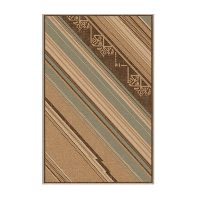 Tapis beige moelleux moelleux de style rustique rustique - reliure beige