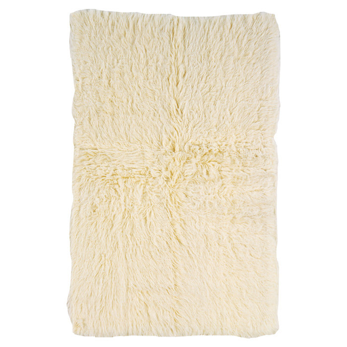Natural 6' x 9' Handmade Wool Flokati Rug