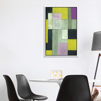 Grey Matters Chartreuse by Stephen Cimini - Painting on Canvas