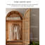Modern Minimalist White Waxwood Rattan Storage Wardrobe