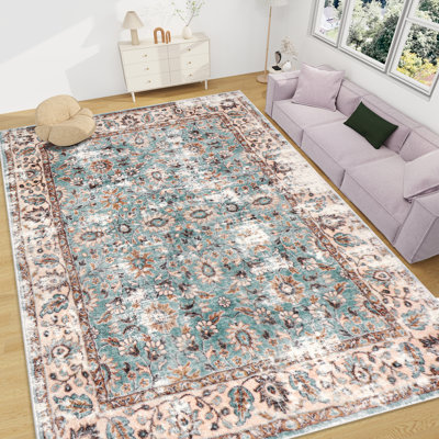 Tapis rectangulaire Tuftonboro avec envers antidérapant