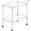 Chariot-bar rectangulaire à 2 tablettes, tablette en verre pour le décor de la salle à manger, mouvement sans effort avec tablette à chariot lisse, style moderne dans la pièce, mobilité facile