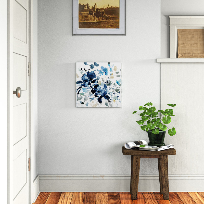 Arleane Indigo Garden II - Imprimé, H 16 po x l 16 po x P 1,5 po, Toile tendue