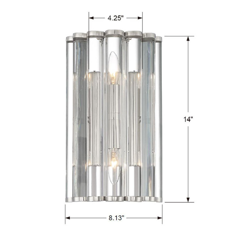 2 - Light Flush Mounted Sconce