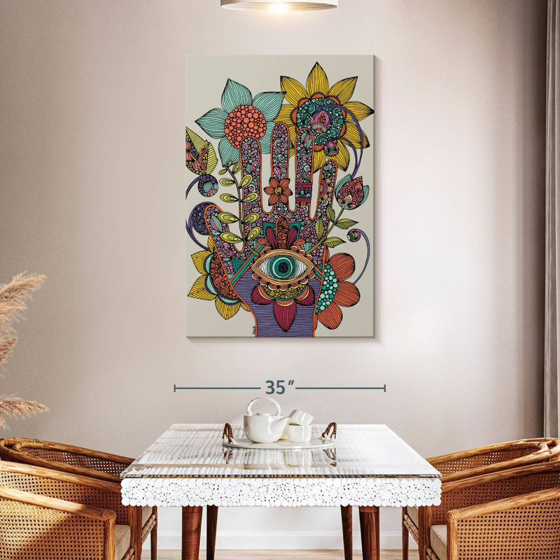 Adella Hamsa Eye, H 48 po x l 32 po