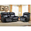 Ensemble de salon inclinable manuel en similicuir 2 pièces avec console de rangement et porte-gobelets-760684160