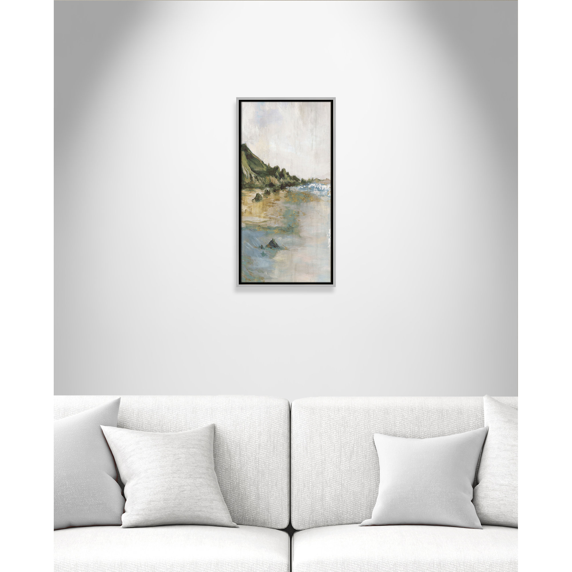 Tide’s Edge Print by , 25.5" H x 13.5" W, Silver