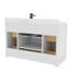 Ensemble de meuble-lavabo 48 po avec comptoir en quartz Ayna Decors Maya | Lavabo en céramique | 2 portes à fermeture douce | 7 tiroirs pleine extension à fermeture en douceur-101808842-101808844