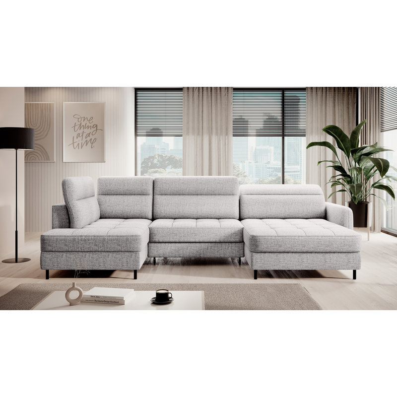 Hartnell 5 Seater Sofa Bed, Light Grey, Right Hand Facing