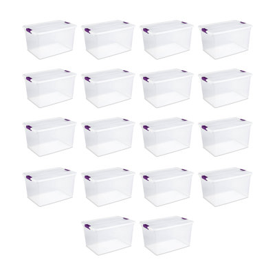 Sterilite Clear View Storage Container Tote w/ Latching Lid