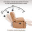 Fauteuil inclinable manuel en simili cuir Brisen de 44,5 po de largeur Brisen-124005747