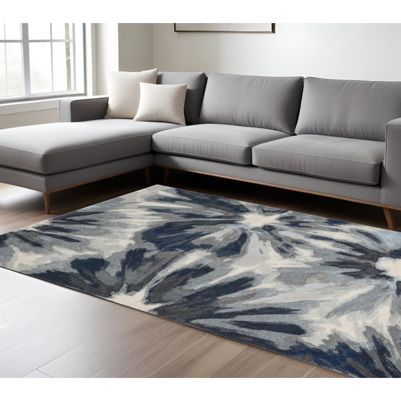 Tapis ivoire / bleu Zorriah