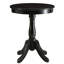 Table d'appoint noire avec piédestal tourné-1033471922
