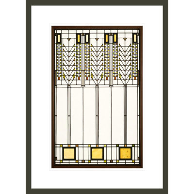 Tree of Life Window by Frank Lloyd Wright - Framed Giclee Print