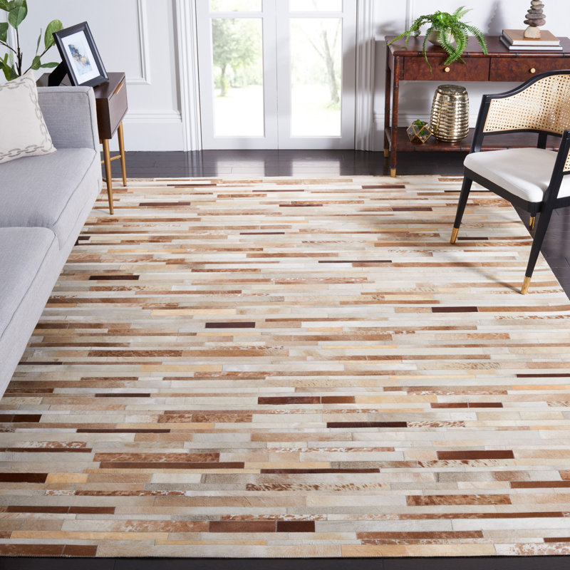 Tapis brun clair / ivoire Fazeley, Rectangle 8 pi x 10 pi