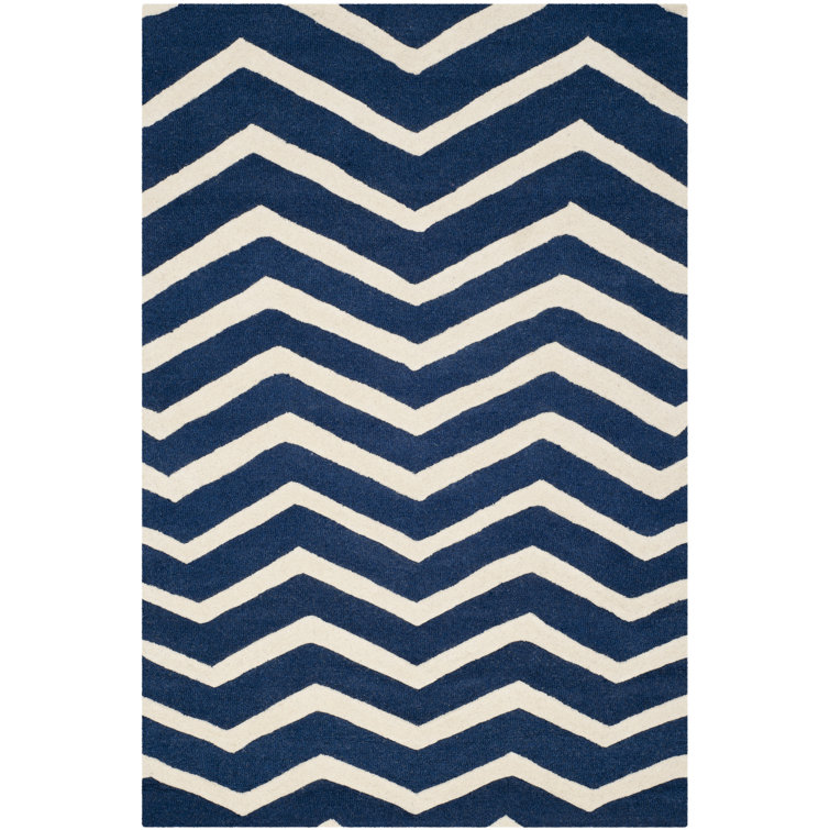 Sanyla Hand Tufted Wool Chevron Rug