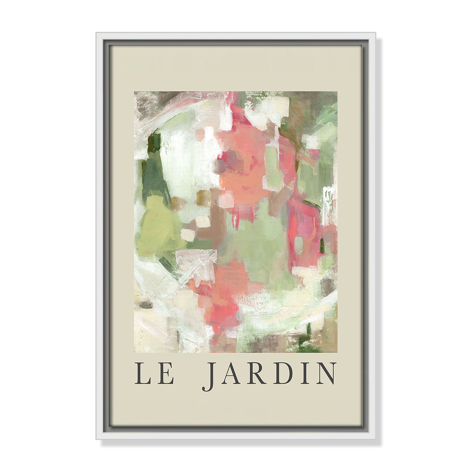 Botanical Poster Collection "Le Jardin" Print by Carol Robinson, No, 19.5" H x 13.5" W x 2" D, White Floater Frame